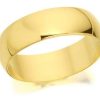 Clearance * 9Ct Gold Heavyweight D Shaped Wedding Ring 6Mm R5226 Wholesale