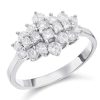 Wholesale * 9Ct White Gold 1 Carat Diamond Cluster Ring D66135 With Discount