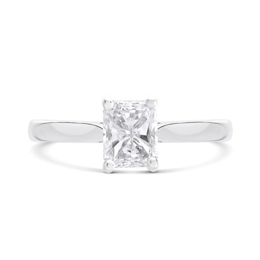 Clearance * Platinum Diamond Solitaire Engagement Ring 1.01Ct K/I1 H10618 Wholesale