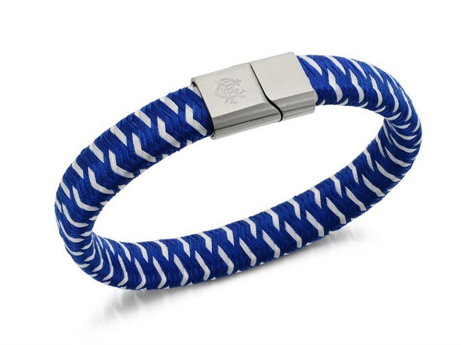 Online * Rangers Fc Blue Woven Bracelet J2930 Large Choice