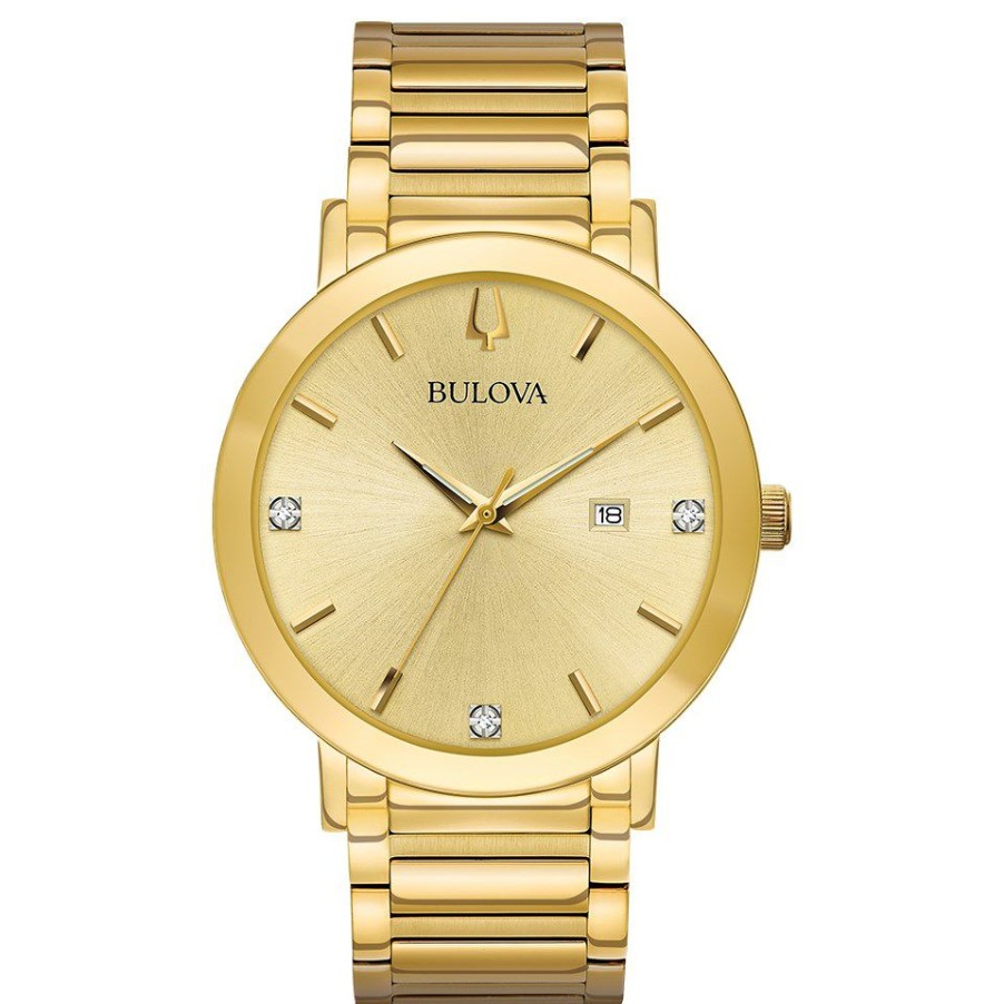 Best * Bulova 97D115 Gold Platedbracelet Watch W09259 Large Choice