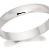 Clearance * 18Ct White Gold Heavyweight D Shaped Wedding Ring 3Mm R56223 Wholesale