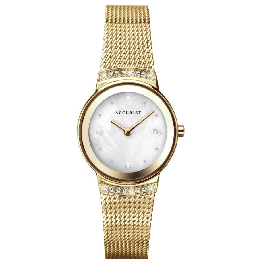 Clearance * Accurist 8333 Gold Plated Mesh Bracelet Watch W72131 Best Guaranteed