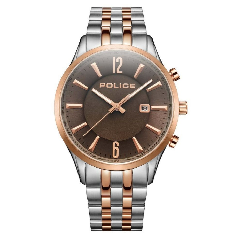 Online * Police Laser Two Tone Bracelet Watch W44104 With Discount