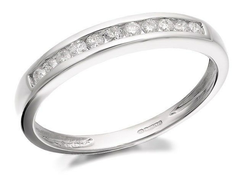 New * 9Ct White Gold Diamond Half Eternity Ring 1/4Ct D7188 Limited Edition