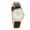 Online * Danish Design Iv15Q1235 Gold Plated Brown Leather Strap Watch W86104 Outlet