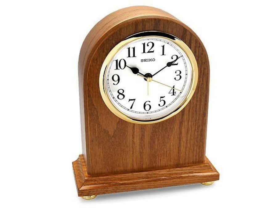 Wholesale * Seiko Qxe031B Oak Case Beep Alarm Mantel Clock C1805 Cheap