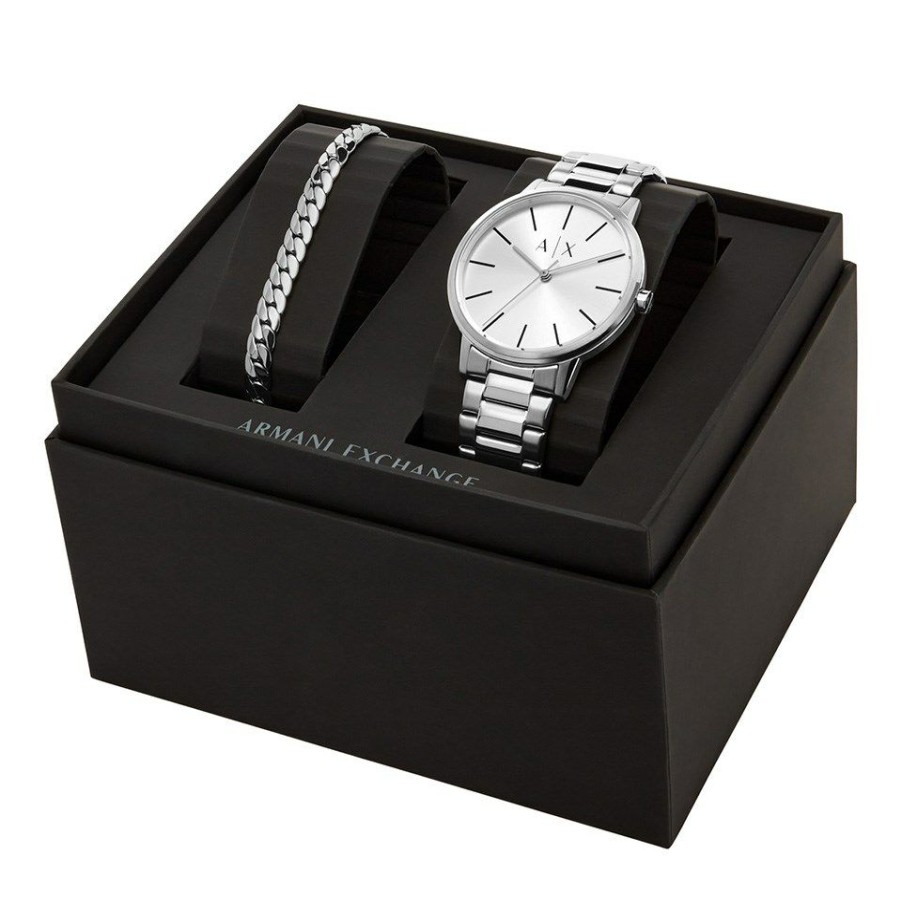 Wholesale * Armani Exchange Ax7138Set Stainless Steel Watch And Bracelet Gift Set W65325 With Discount