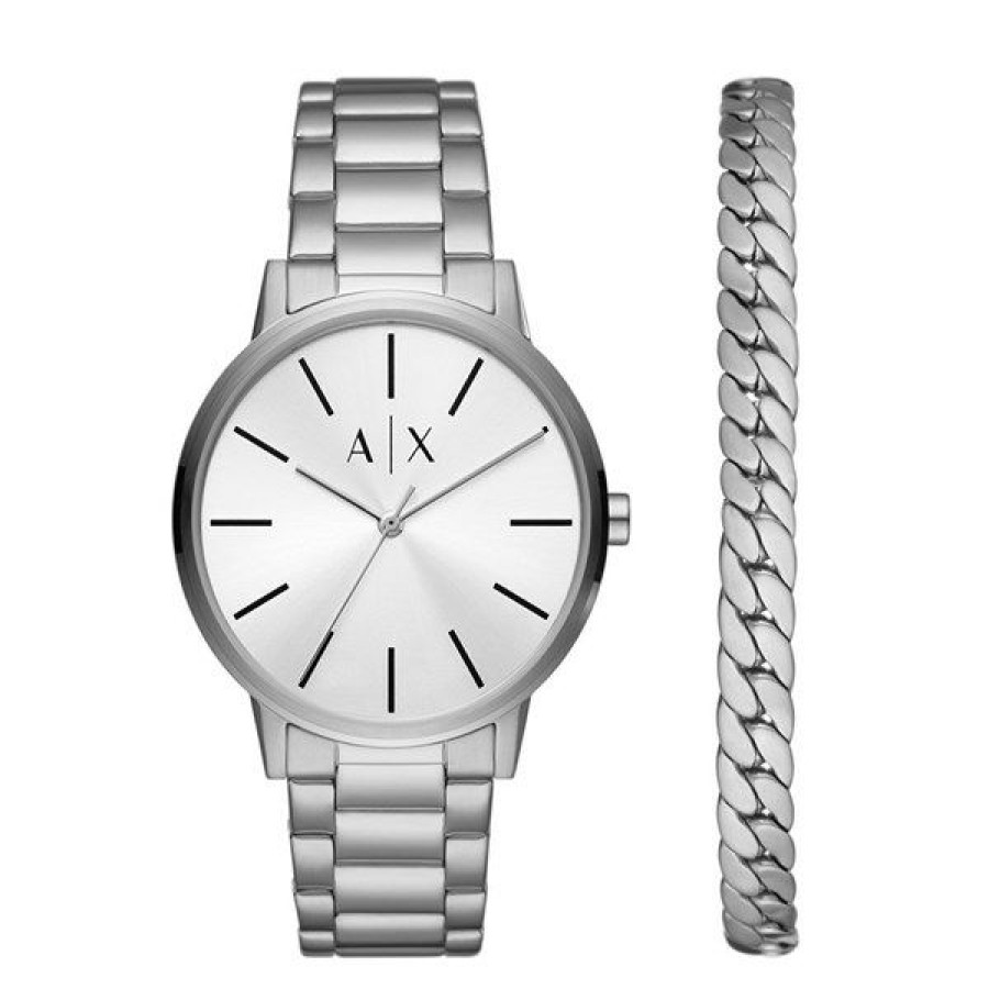 Wholesale * Armani Exchange Ax7138Set Stainless Steel Watch And Bracelet Gift Set W65325 With Discount