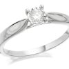 Online * 9Ct White Gold Diamond Solitaire Ring 15Pts D71137 Exactly Discount