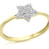 Wholesale * 9Ct Gold Diamond Star Cluster Ring 8Pts D6067 Excellent