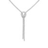 New * Briolette Silver Cubic Zirconia Teardrop Necklace J77104 Best Guaranteed