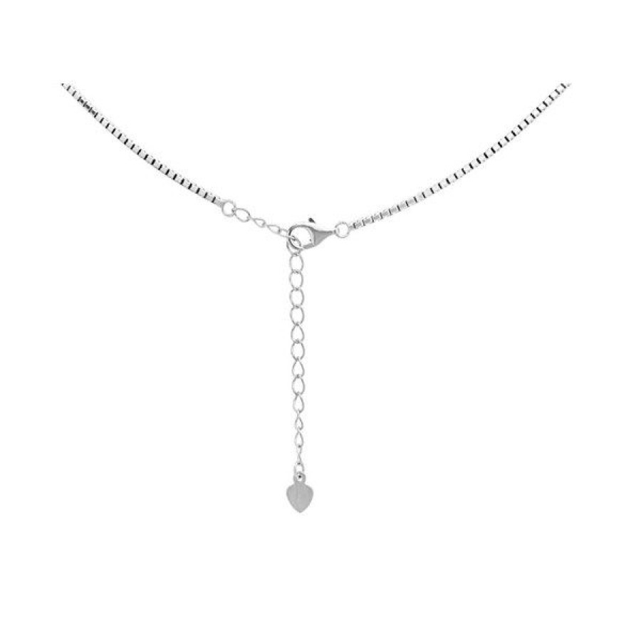 New * Briolette Silver Cubic Zirconia Teardrop Necklace J77104 Best Guaranteed