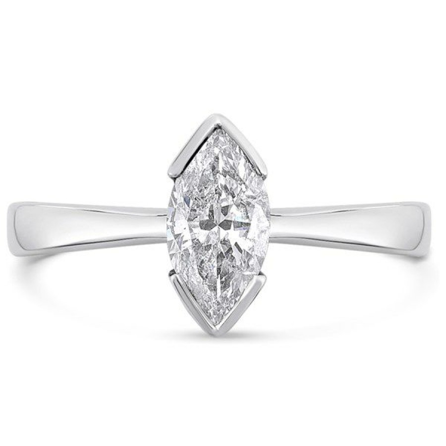 Online * Platinum Diamond Solitaire Engagement Ring 82Pts G/Si2 H0879 With Discount