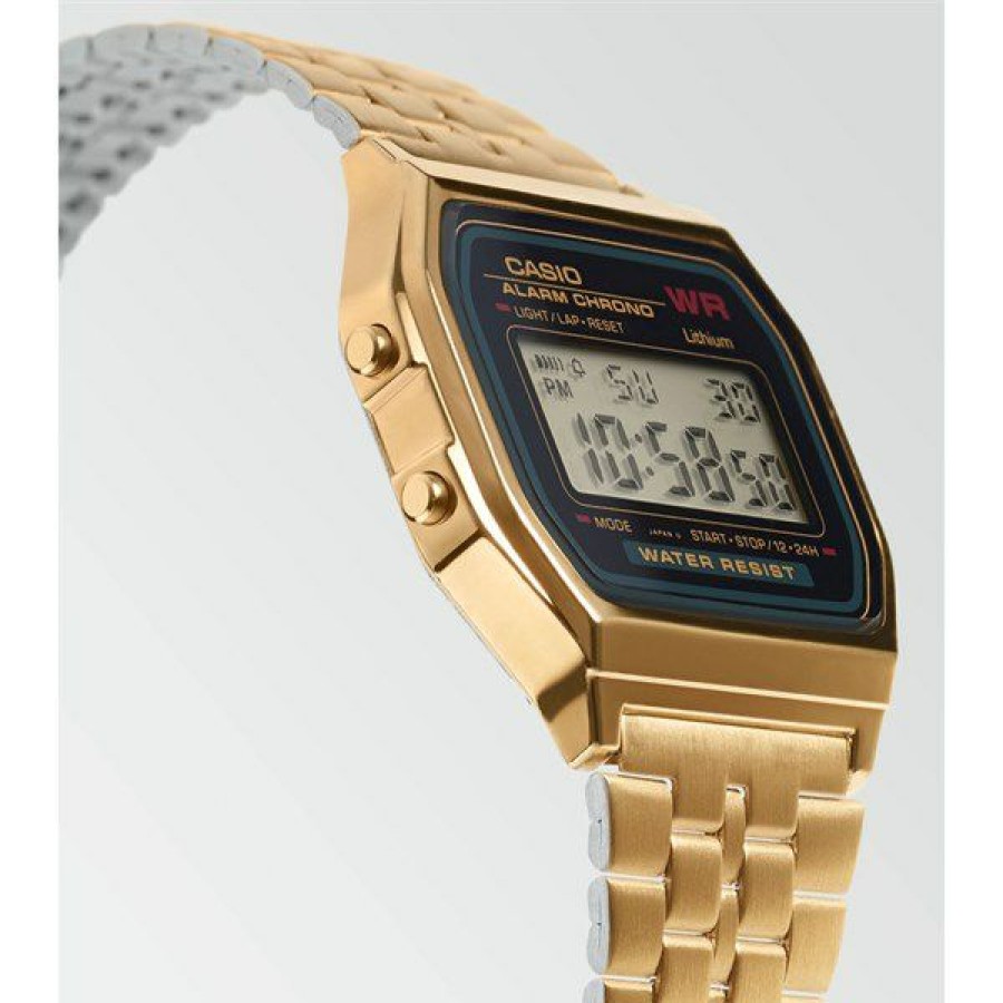 Best * Casio Vintage A159Wgea-1Ef Gold Plated Digital Watch W17363 Large Choice