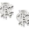 Hot * Silver Rangers Fc Crest Stud Earrings J2923 Popular