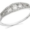 Hot * 9Ct White Gold Diamond Band Ring 1/3Ct D7229 Cheap