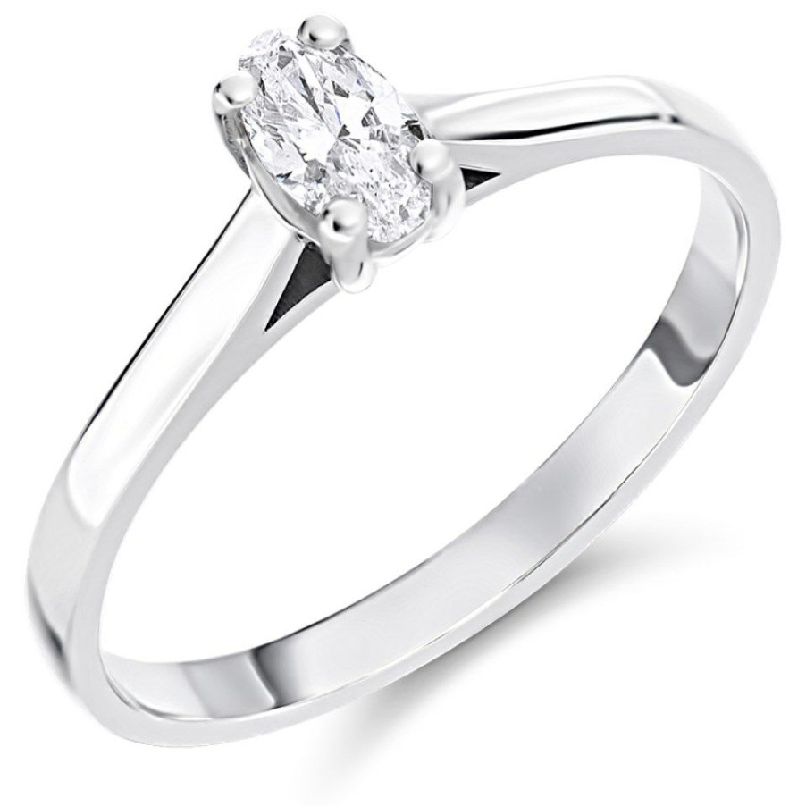 Best * Platinum Diamond Solitaire Engagement Ring 1/3Ct F/Si2 H0361 With Discount