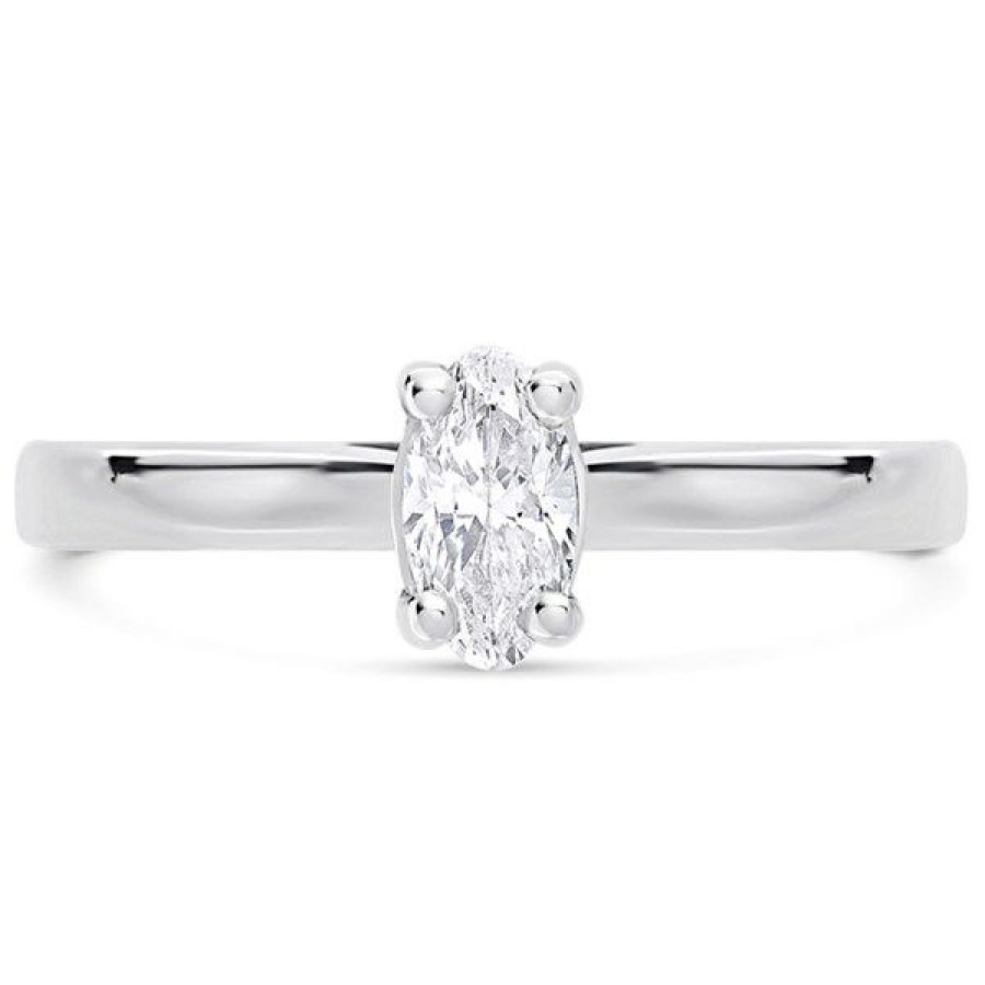 Best * Platinum Diamond Solitaire Engagement Ring 1/3Ct F/Si2 H0361 With Discount