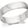 Best * 18Ct White Gold D Shaped Wedding Ring 5Mm R56211 Large Choice