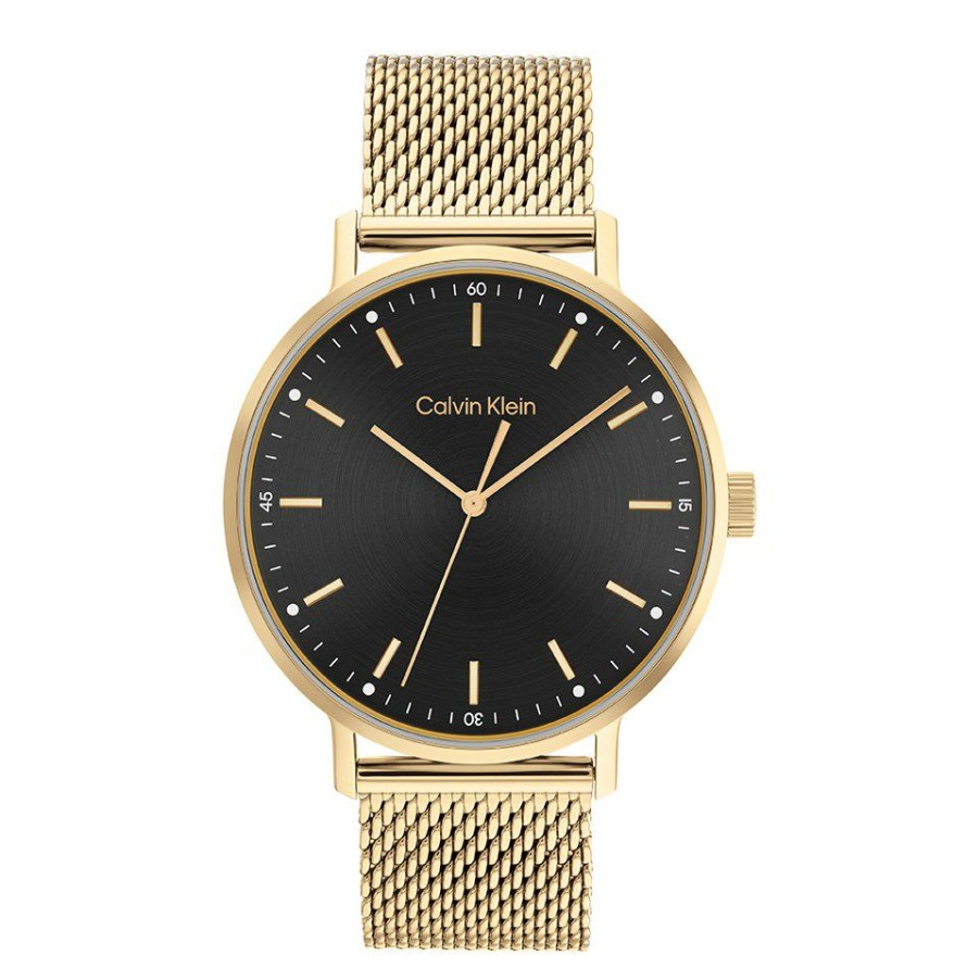 Hot * Calvin Klein 25200049 Gold Tone Mesh Bracelet Watch W4695 With Discount