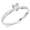 Best * Platinum Princess Cut Diamond Solitaire Ring 1/4Ct Agi Certificated D0830 Closeout Sale