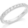 Online * 9Ct White Gold 1 Carat Diamond Half Eternity Ring Agi Certificated D66103 Limited Edition