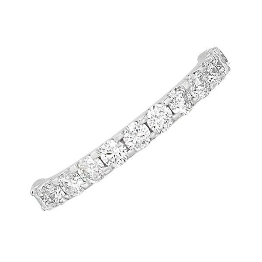 Online * 9Ct White Gold 1 Carat Diamond Half Eternity Ring Agi Certificated D66103 Limited Edition