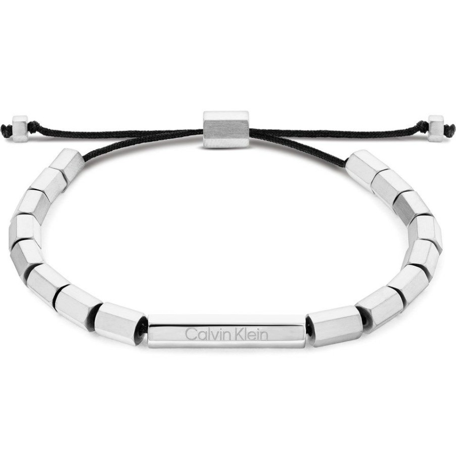 Wholesale * Calvin Klein 35000275 Stainless Steel Beaded Slider Bracelet A9417 Discount Online