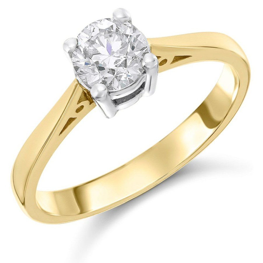 Wholesale * 18Ct Gold Diamond Solitaire Engagement Ring 70Pts H/I2 H07127 Best Price