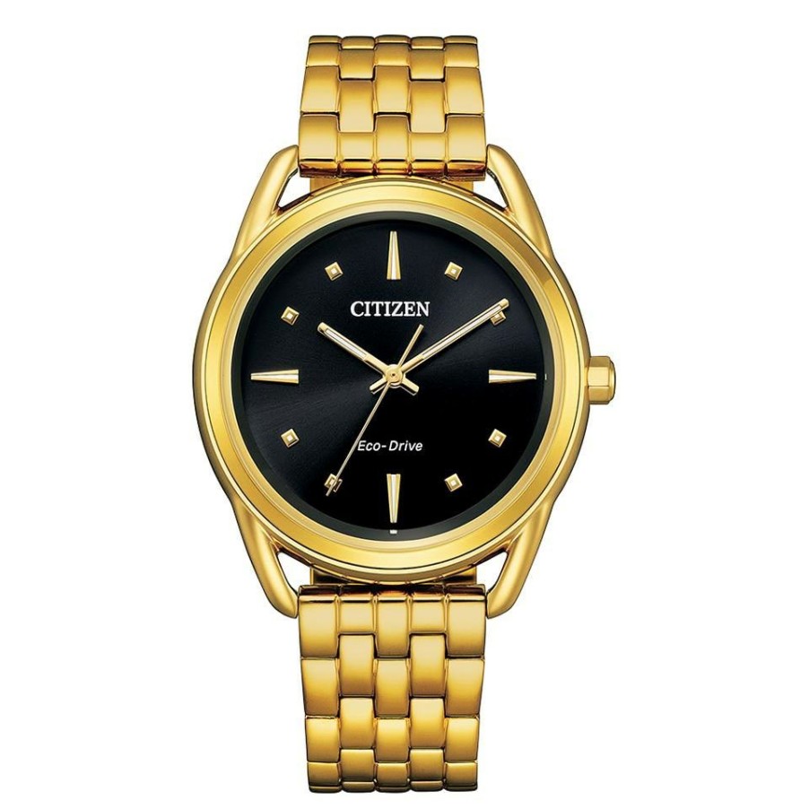 Wholesale * Citizen Fe7092-50E Gold Plated Eco-Drive Bracelet Watch W9167 Outlet