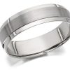 Best * Palladium 950 Brushed And Polished Finish Wedding Ring 6Mm R12108 Cheaper