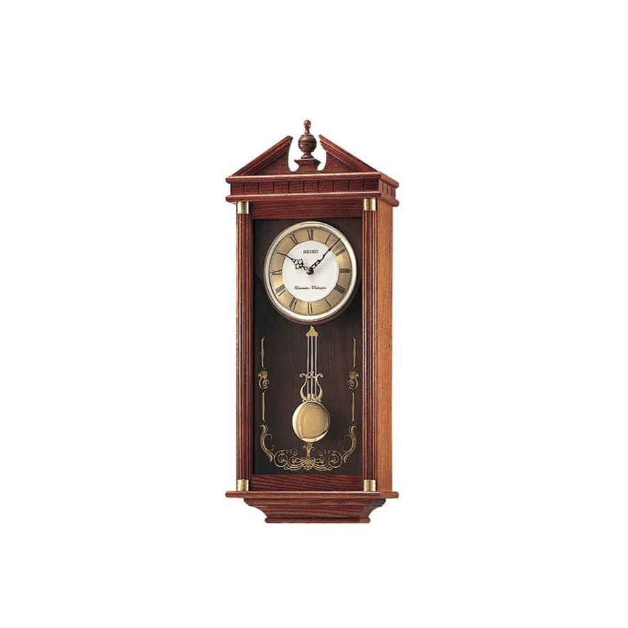 Online * Seiko Qxh107B Pendulum Chiming Wall Clock C7182 With Discount