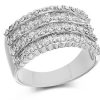 Best * 9Ct White Gold 1 Carat Diamond Band Ring D6831 Cheaper