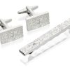 Wholesale * Crystal Set Cufflinks And Tie Slide Set A4525 Official