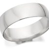 Online * 9Ct White Gold Heavyweight Court Wedding Ring 7Mm R5577 Best Guaranteed