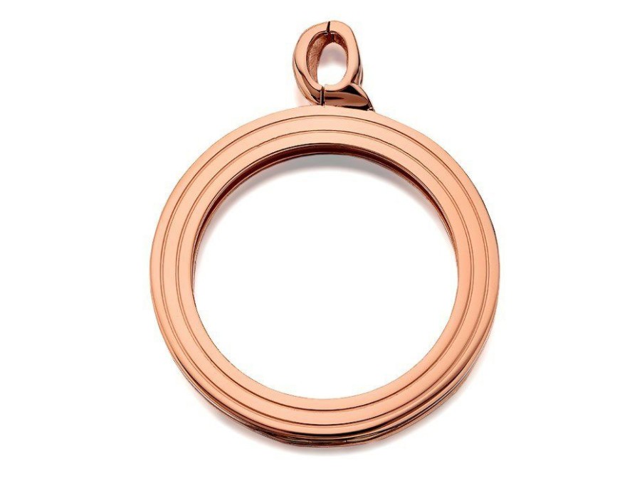 Online * Quoins Qho15Lr Rose Gold Plated Pendant Large J7582 Reliable Quality