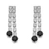 Best * Two Row Diamante Drop Earrings J5166 With Discount