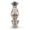 Wholesale * Lladro 01008674 Skirt Full Of Flowers, 60Th Anniversary Piece P4774 With Discount