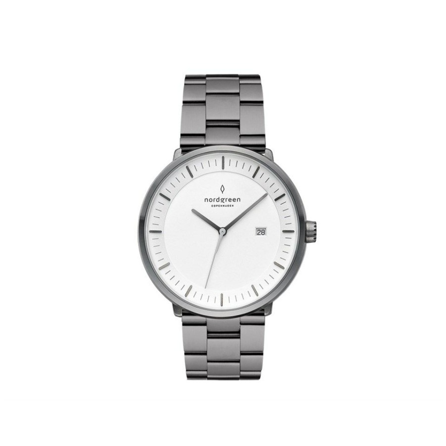 Online * Nordgreen Philosopher White Dial Bracelet Watch W2037 Cheap