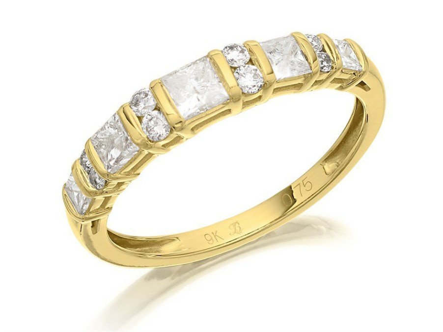 Wholesale * 9Ct Gold Diamond Half Eternity Ring 3/4Ct D80109 Official