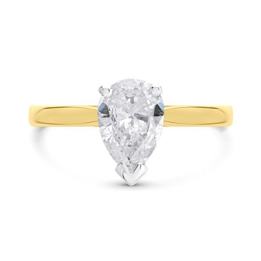 New * 18Ct Gold Diamond Solitaire Engagement Ring 1.15Ct J/I2 H11100 Closeout Sale