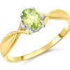 Hot * 9Ct Gold Peridot And Diamond Ring R0960 Cheaper