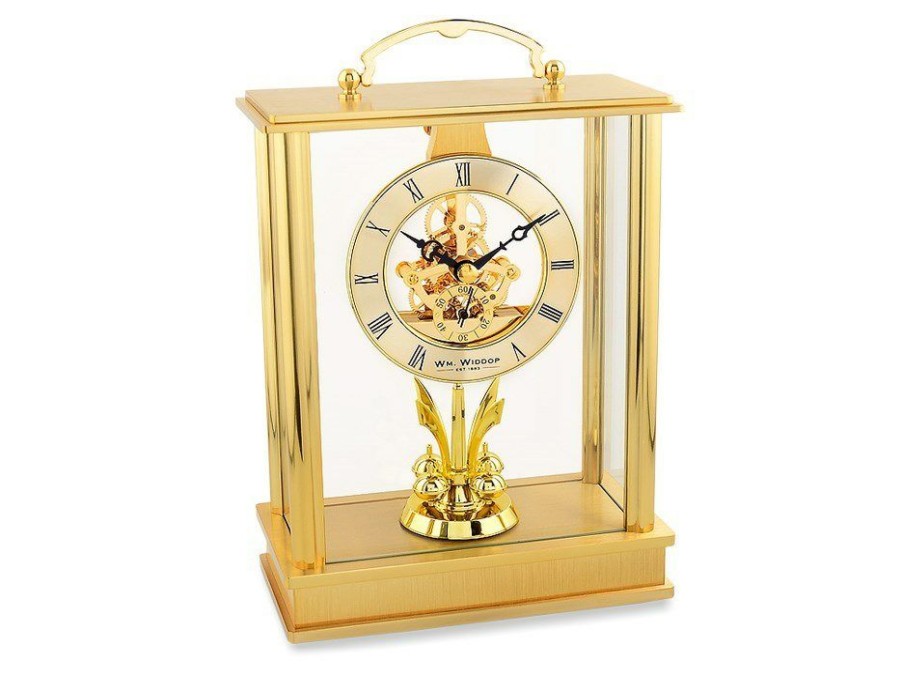 Best * Widdop Gold Tone Skeleton Pendulum Lantern Mantel Clock C1706 Best Price