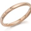 New * 9Ct Rose Gold Court Wedding Ring 2Mm R5422 Exactly Discount