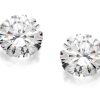 Clearance * Silver Cubic Zirconia Stud Earrings 8Mm F0307 Popular