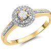 Wholesale * 9Ct Gold Diamond Cluster Ring 20Pts D6074 Exactly Discount