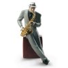 Hot * Lladro 01009330 Jazz Saxophonist P4479 100% Guarantee