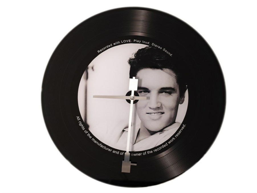 Best * Elvis Glass Record Wall Clock C57121 Reliable Quality