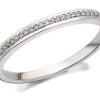 Hot * 18Ct White Gold Diamond Set Wedding/Half Eternity Ring 7Pts Size N Only Z09174 Closeout Sale